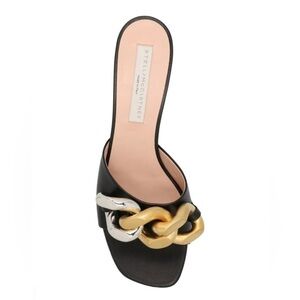 NIB Stella McCartney Falabella Chain Embellished Slip On Mules